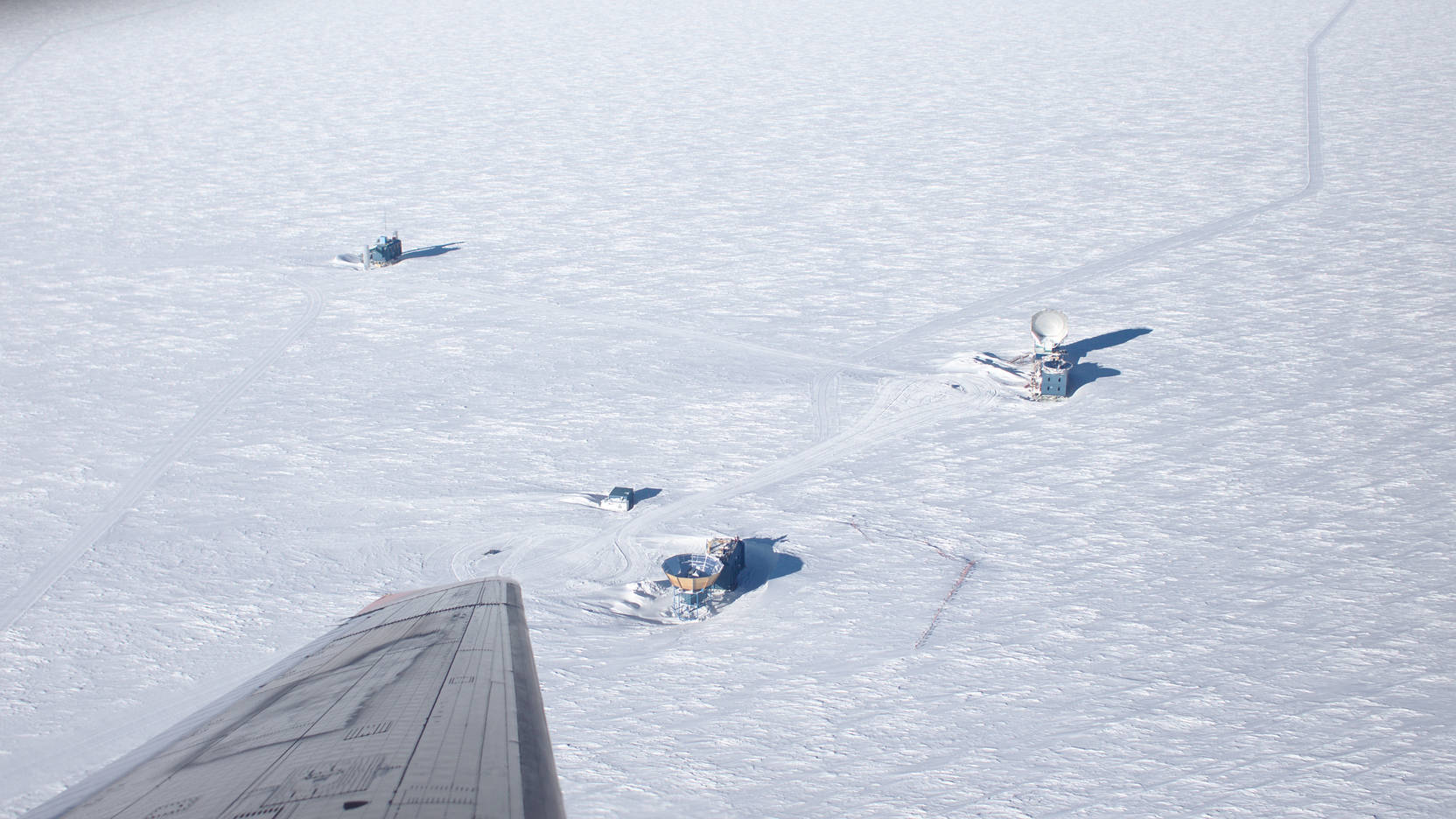 Take off! One last look back - aerial view of the dark sector