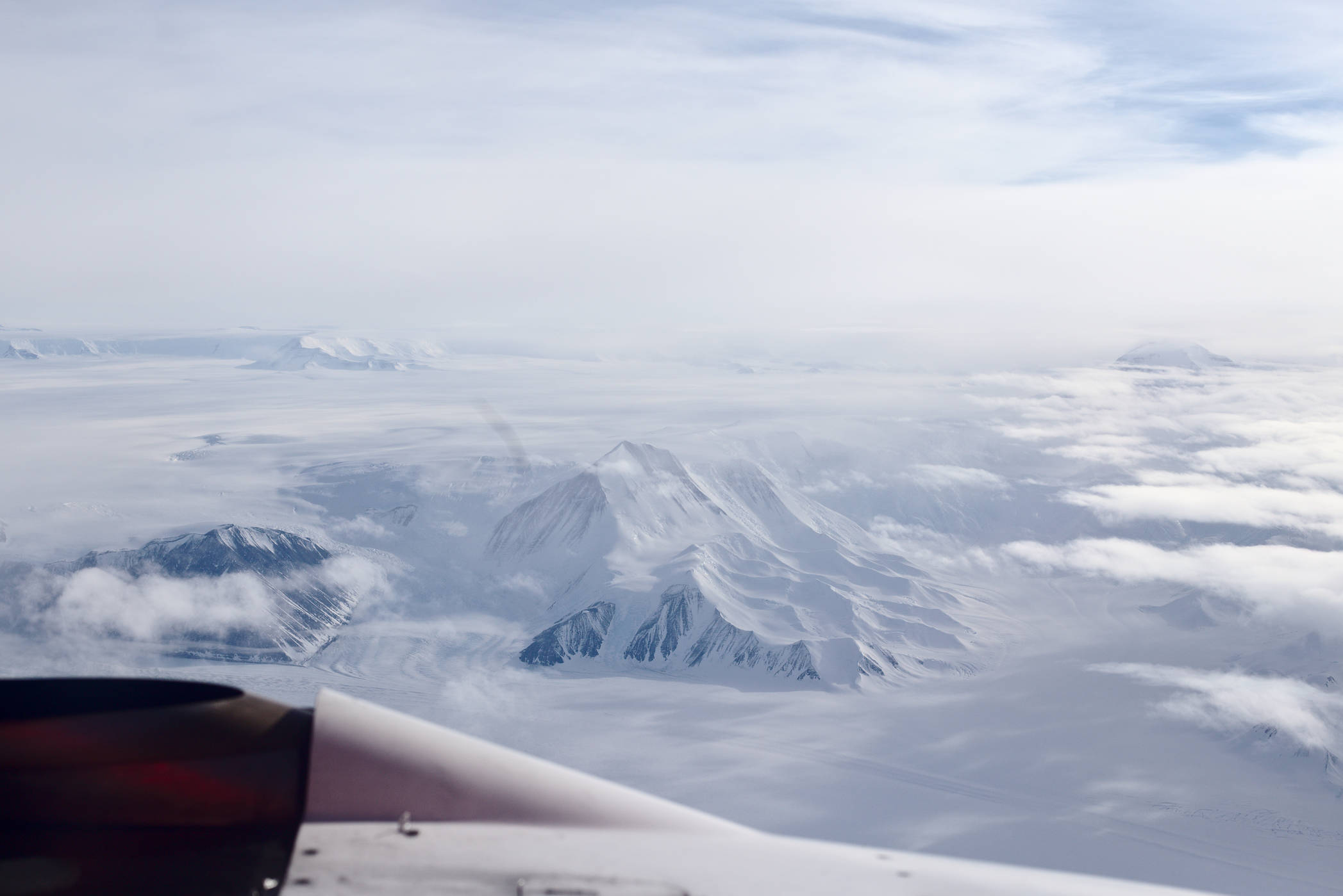 After two hours we finally reach the Trans-Antarctic mountains