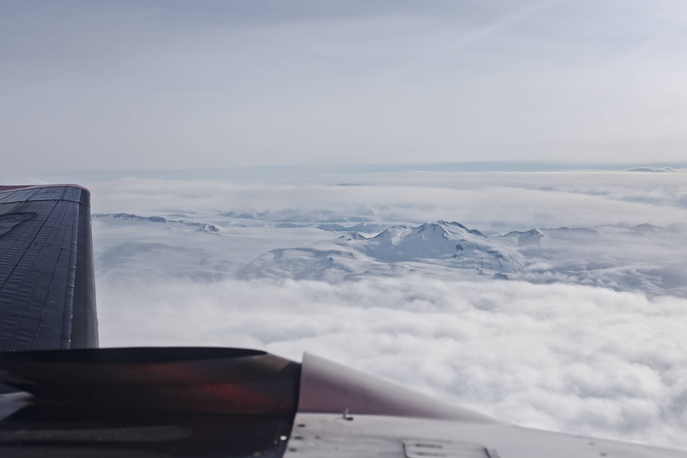 After two hours we finally reach the Trans-Antarctic mountains