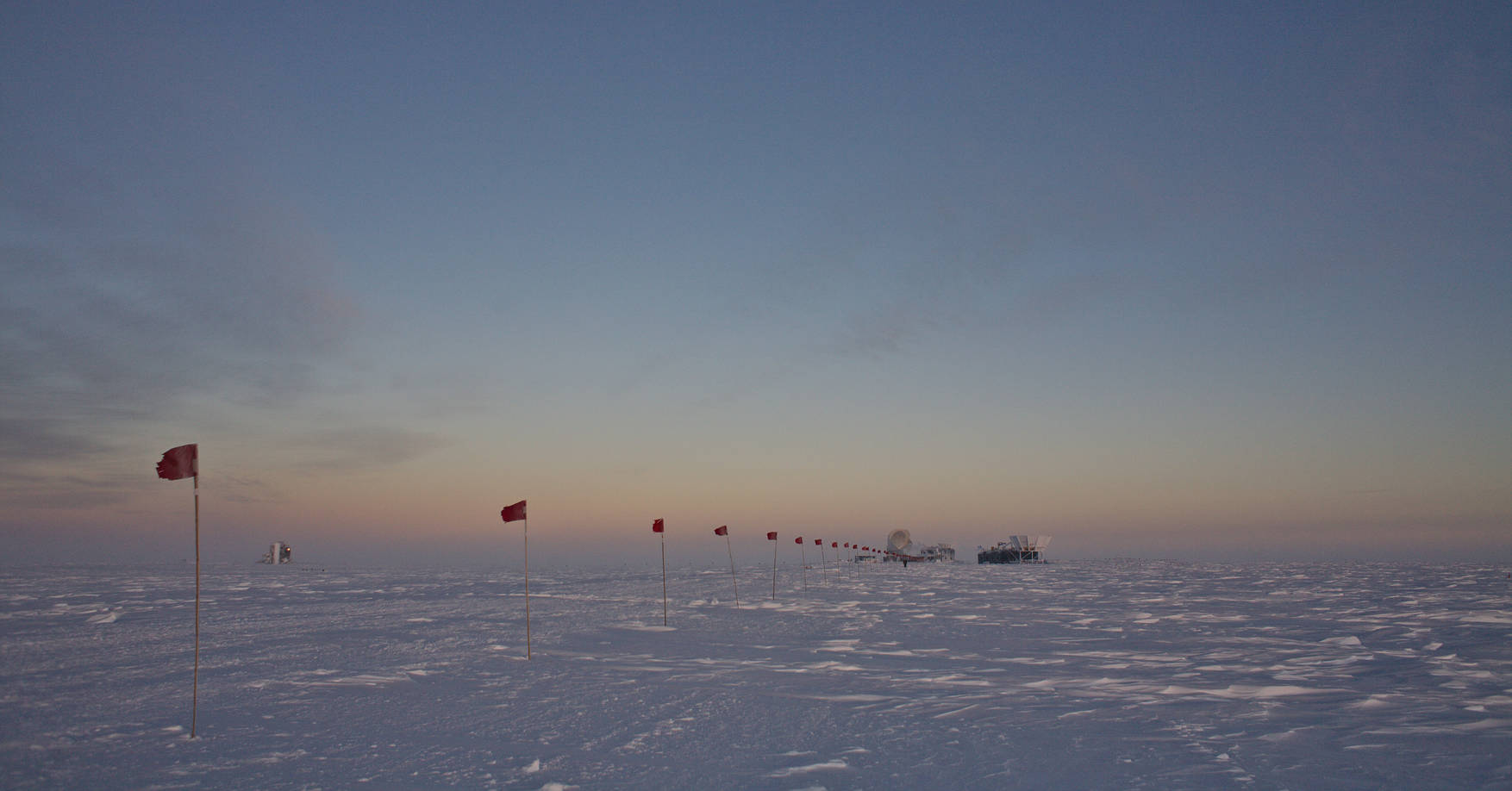 View in the direction away from the Sun, the horizon in beautiful orange and red