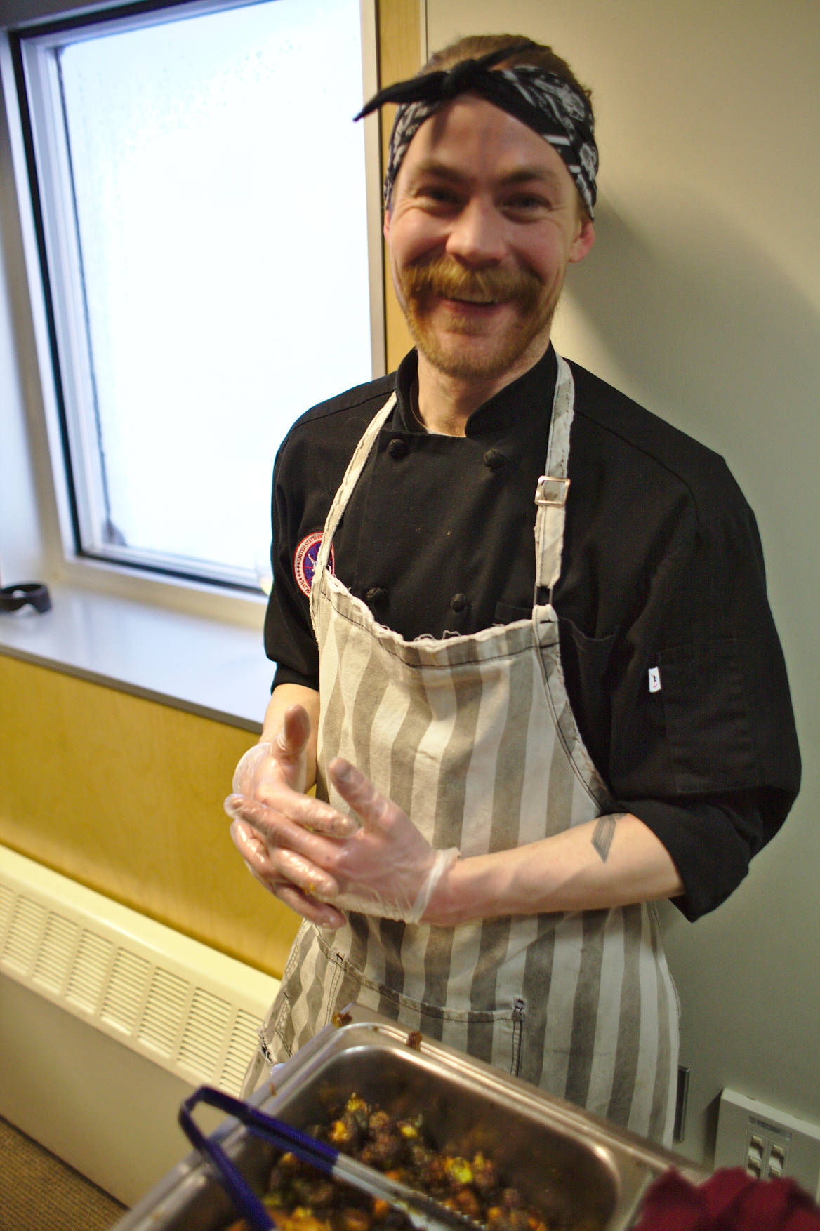 Chef Hunter at his Cuban sandwich food stand