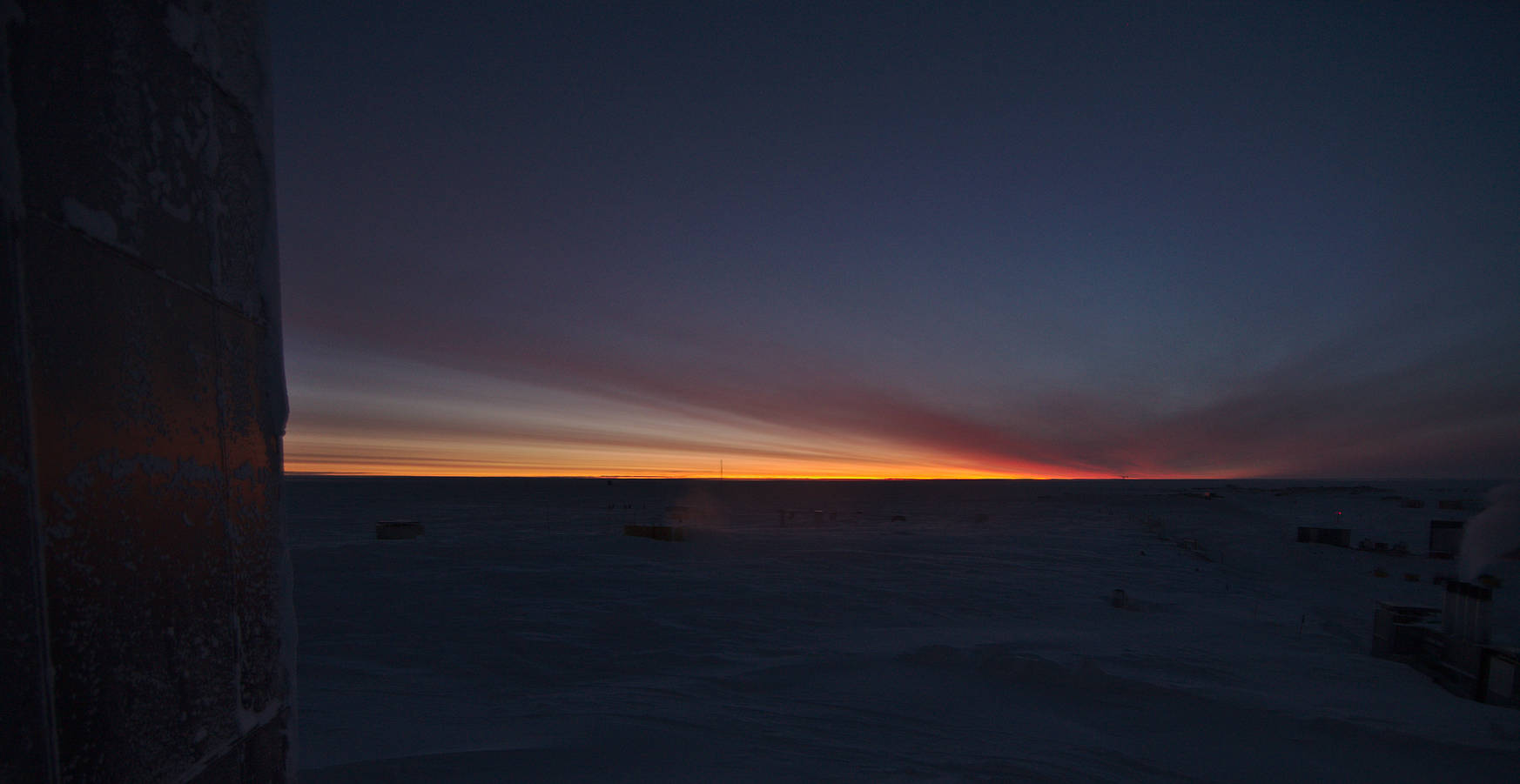 The first real signs of the upcoming sunrise. Just two more weeks!